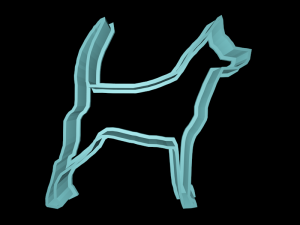 dog cookie cutter set 3D 프린트 모델