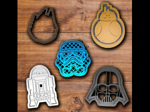 Juego de cortadores de galletas de Star Wars. Modelo de impresión 3D