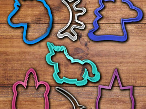 unicorn cookie cutter set 3D 프린트 모델