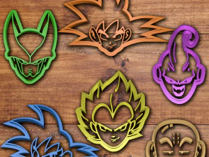 dragon ball cookie cutter set 3D Print Model