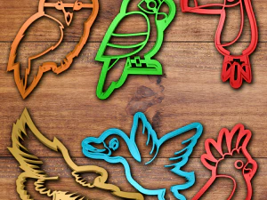 flying animals cookie cutter set 3D Print Model