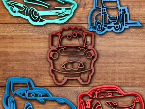 arabalar filmi kurabiye kesici seti 3D Baskı Modeli