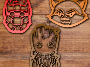 набор формочек для печенья &laquo;Стражи галактики&raquo; 3D Принт Модель