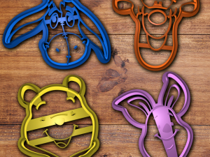 winnie pooh cookie cutter set 3D 프린트 모델
