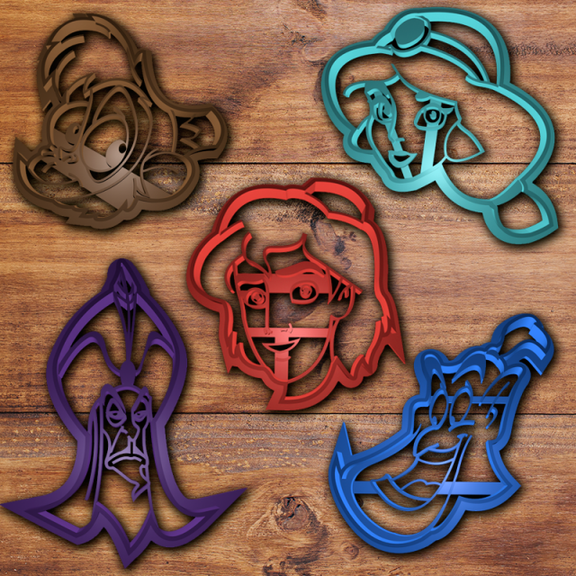 disney aladdin cookie cutter set 3D Print Model .c4d .max .obj .3ds .fbx .stl .blend 