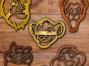 the lion king cookie cutter set 3D 프린트 모델