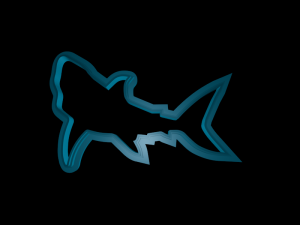 shark cookie cutter set 3D 打印模型