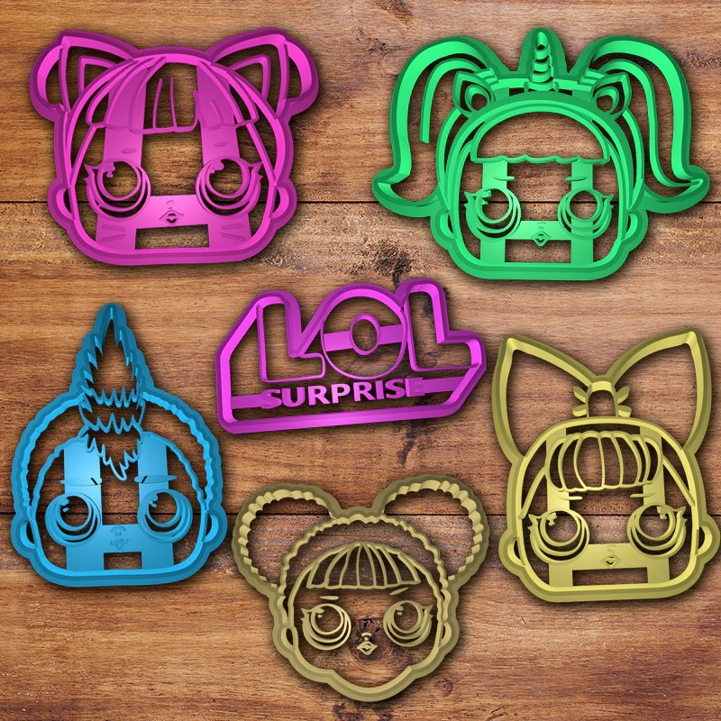 lol surprise cookie cutter set 3D Print Model .c4d .max .obj .3ds .fbx .stl .blend