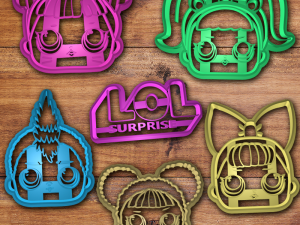 lol surprise cookie cutter set 3D 프린트 모델