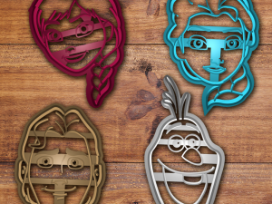 disney frozen cookie cutter set 3D 프린트 모델