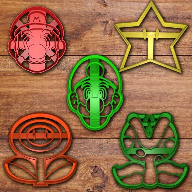 mario and luigi cookie cutter set Modèles 3D en vedette .c4d .max .obj .3ds .fbx .stl .blend 