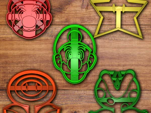 Mario en Luigi koekjesvormerset 3D printmodel