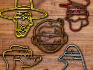 набор формочек для печенья &laquo;Любопытный Джордж&raquo; 3D Принт Модель