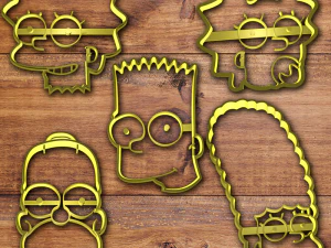 conjunto de cortador de biscoitos simpson Modelo de Impressão 3D