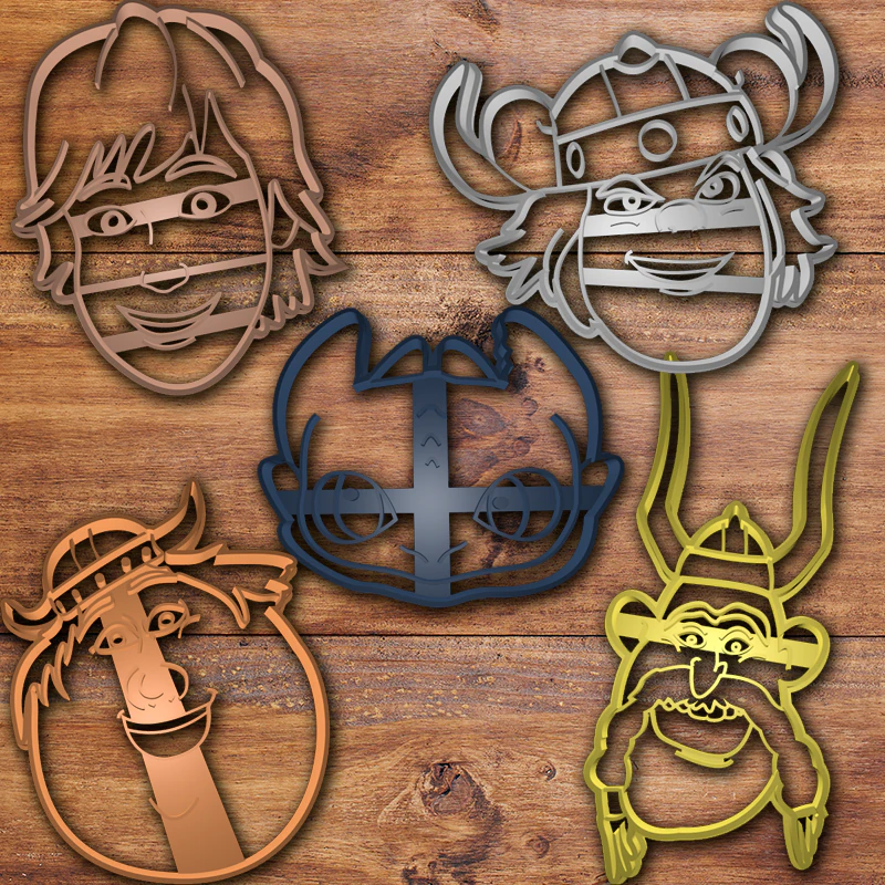 how to train your dragon cookie cutter set 3D Print Model .c4d .max .obj .3ds .fbx .stl .blend 