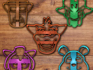 Crash bandicoot koekjes uitstekerset 3D printmodel
