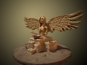 stilized aztec altar 3D Model