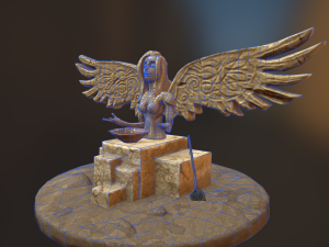 stilized aztec altar 3D Model