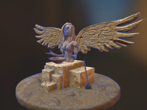 stilized aztec altar 3D Model