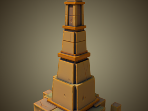 stilized obelisk pack 3D Model