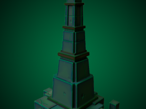 stilized obelisk pack 3D Model