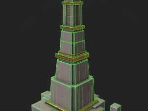 stilized obelisk pack 3D Model