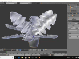 foglia di fiore di gerbera Modello 3D