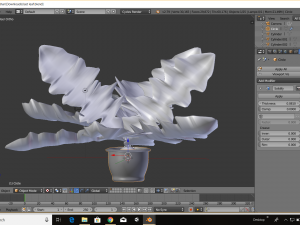 gerbera flower leaf 3Dモデル
