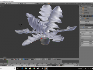 gerbera flower leaf 3Dモデル