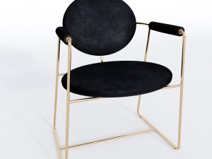 leather chair gemma 3D Модель