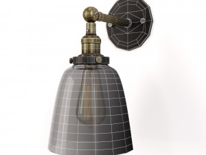 Clear Glass Swivel Shade Wall Lamp Modelo 3D