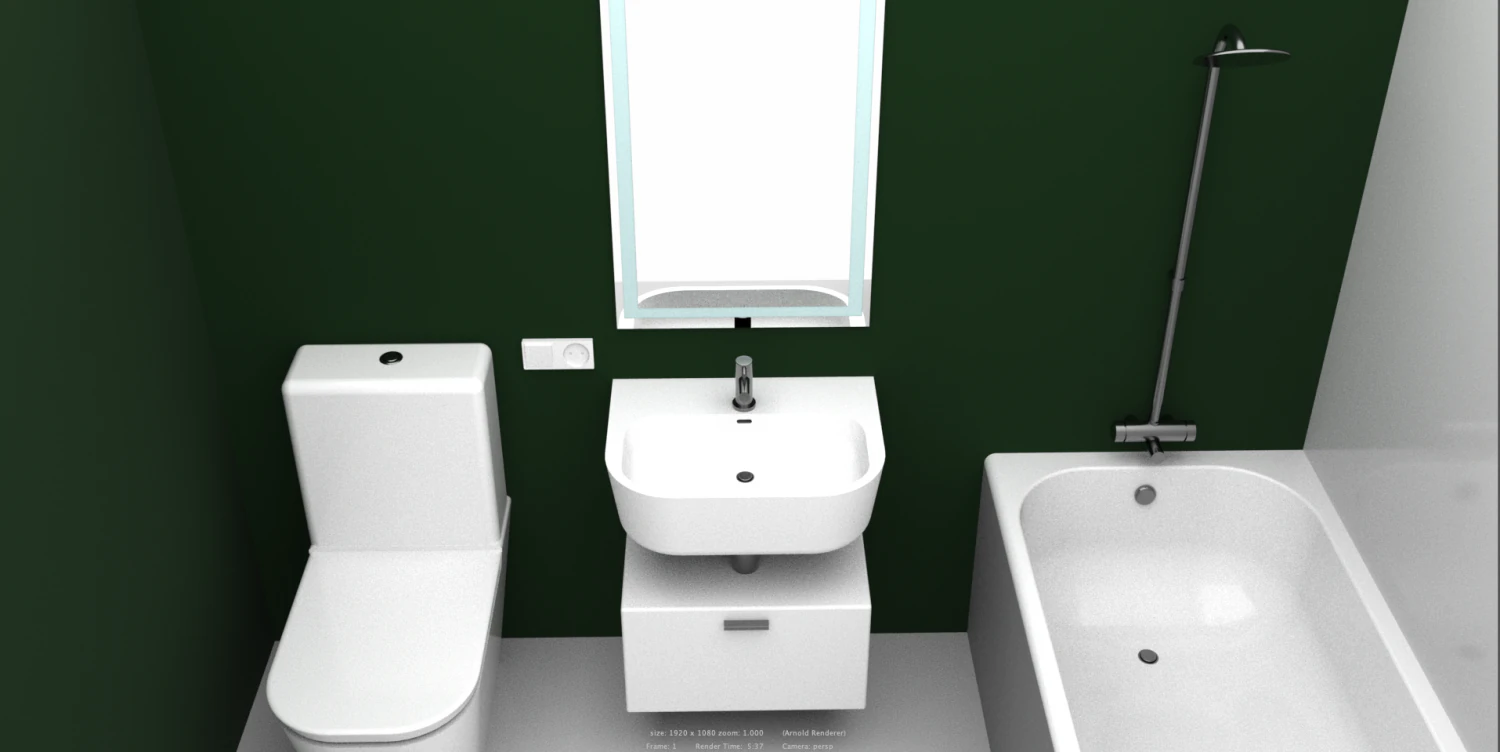 bathroom 3D Model .c4d .max .obj .3ds .fbx .stl .blend