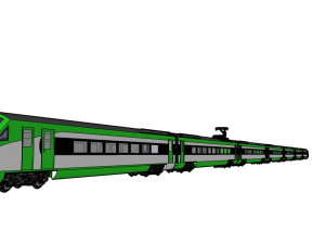 kereta listrik - elecric train 3D 모델