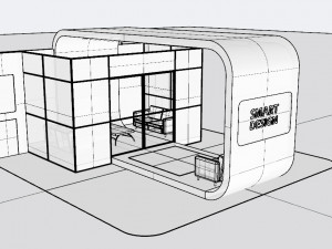 show trade stand 01 3D Модель