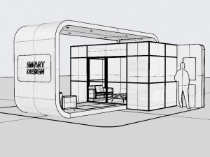 show trade stand 01 3D Модель