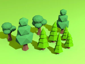 low poly tree 3D Model