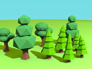 low poly tree Model 3D