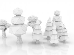 low poly tree Model 3D