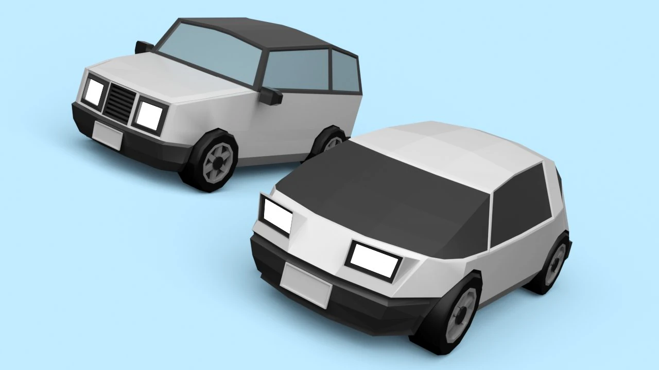 Low poly city cars 3D Model .c4d .max .obj .3ds .fbx .stl .blend