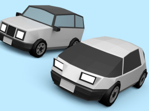 Low poly city cars Modelo 3D