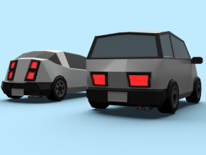 Low poly city cars Model 3D