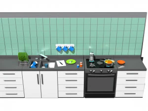 keuken lowpoly 3D Model
