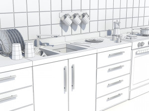 kitchen lowpoly Model 3D