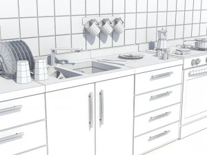 kitchen lowpoly 3D Model