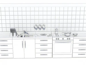 kitchen lowpoly 3D Model
