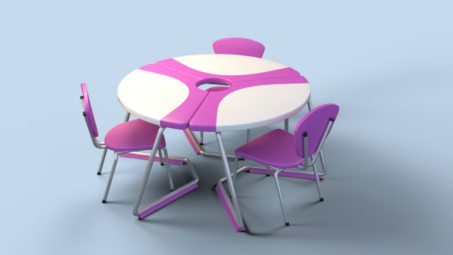 modular desk for kids 3D Modell .c4d .max .obj .3ds .fbx .stl .blend