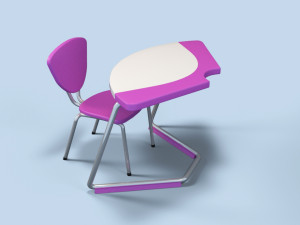 modular desk for kids 3D Model
