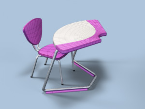 modular desk for kids 3D Model