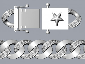 chain bracelets 04 3D Baskı Modeli