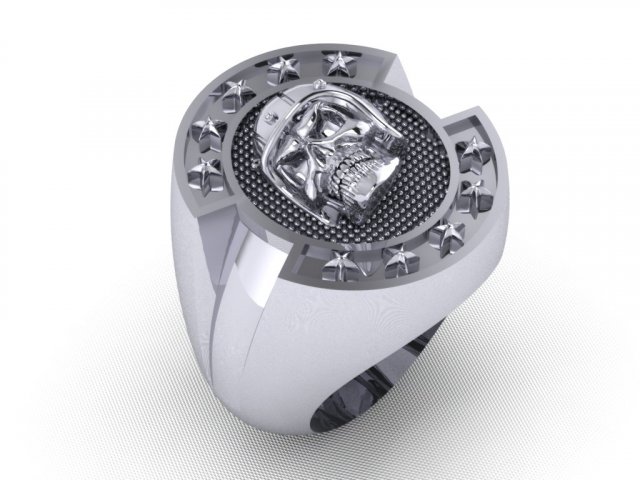 skull rings 01 3D 프린트 모델 .c4d .max .obj .3ds .fbx .stl .blend 